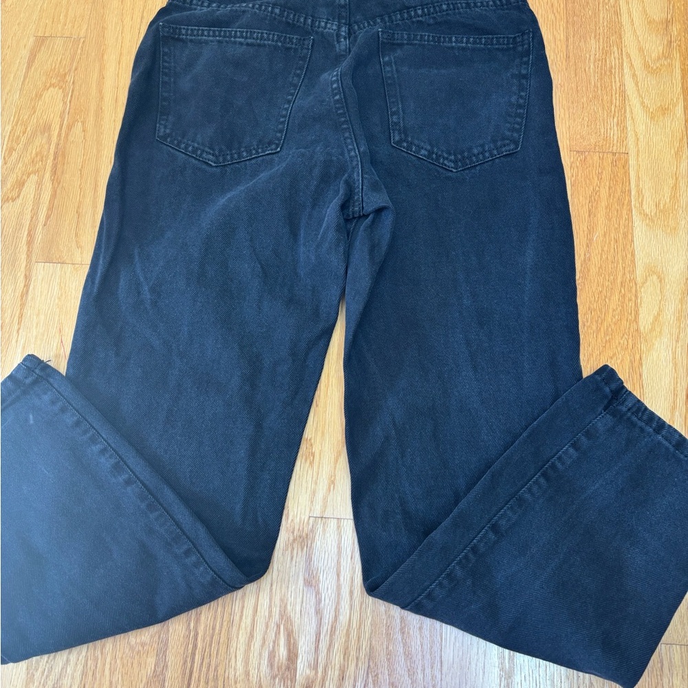 PacSun Dad Jeans - High Rise Straight Leg - Button Fly - Size 24 Charcoal Gray - Picture 10 of 12